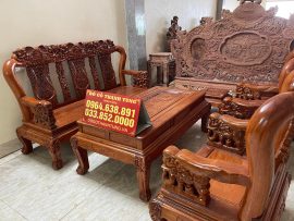 bàn ghế minh quốc voi gỗ hương đá