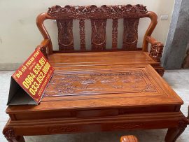 bàn ghế phòng khách gỗ hương đá