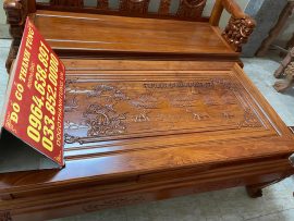 bàn trà khung tranh gỗ hương đá