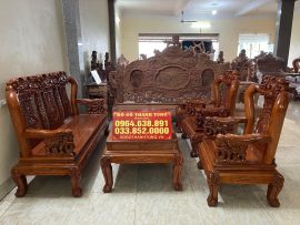 bộ bàn ghế minh quốc voi cột 10 sang trọng