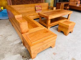 mẫu sofa gỗ gõ đỏ