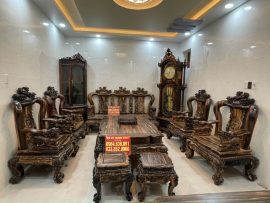 bộ bàn ghế minh quốc nghê 3 đầu