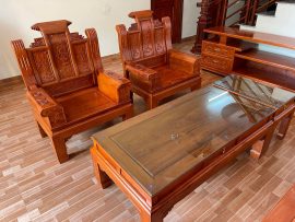 mẫu bàn ghế Âu Á gỗ hương đá