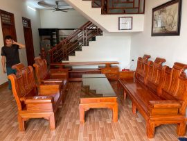 combo nội thất phòng khách gỗ hương
