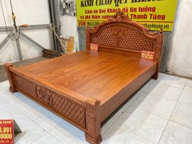 giường ngủ louis hoàng gia dát phản tấm