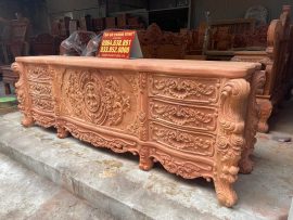 mẫu kệ tivi gỗ gõ đỏ cao cấp