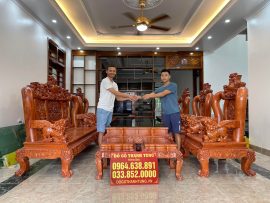 bàn ghế minh quốc nghê gỗ hương đá