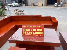 bàn trà đóng hộp gỗ hương đá