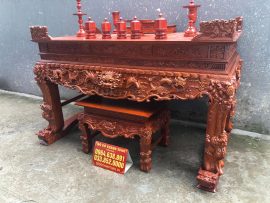 combo sập thờ và bàn cơm tứ linh