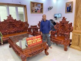 bộ bàn ghế rồng đỉnh phong thủy