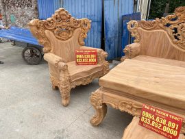 bàn ghế hoàng gia nguyên khối gỗ gõ