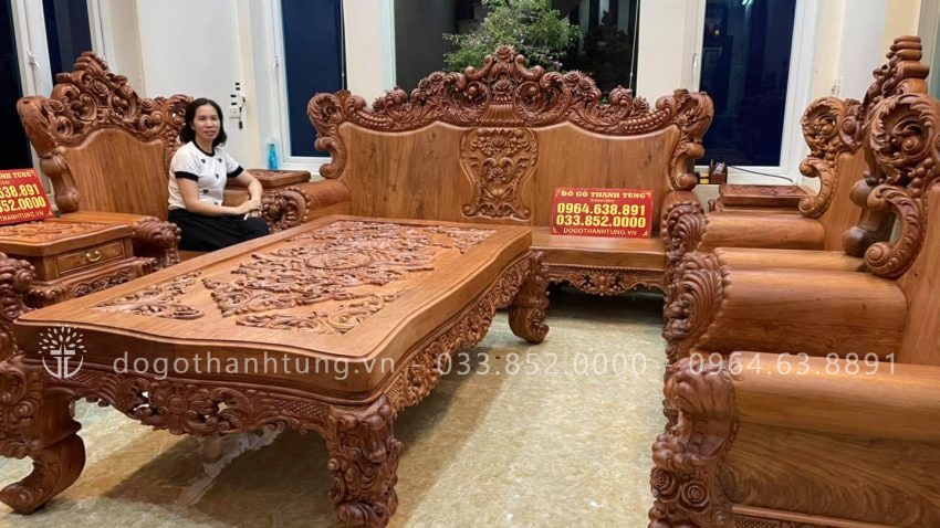 siêu phần bàn ghế phòng khách nguyên khối