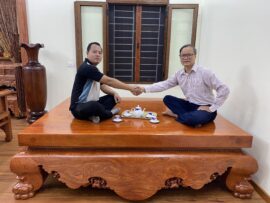 Sập gỗ hương đá nguyên khối vip