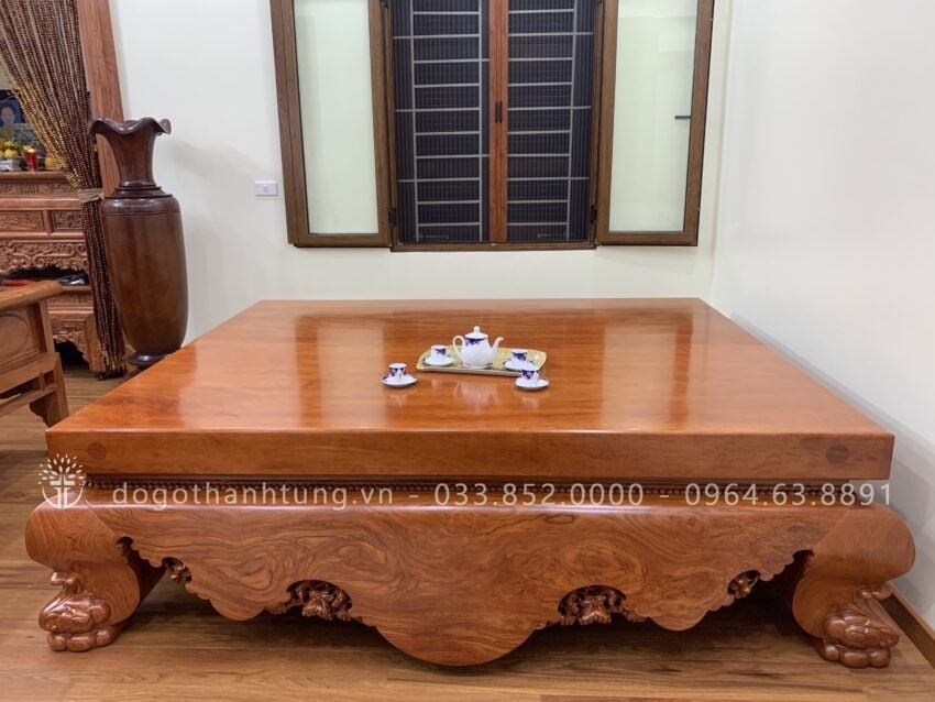 Sập gỗ trơn chân quỳ hàng siêu vip