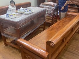 Ghế trường kỷ hương đá của chú Hải, Nam Định