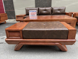 đôn ngồi kèm đệm da