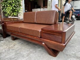 mẫu ghế đôi gỗ hương đá