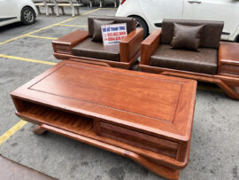 bàn trà gỗ hương đá có ngăn kéo