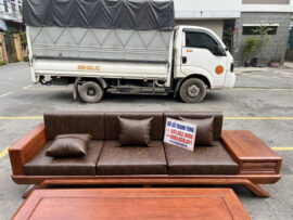 ghế băng dài gỗ hương kèm đệm