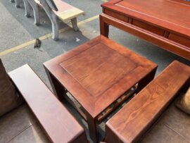đôn góc gỗ sồi cao cấp