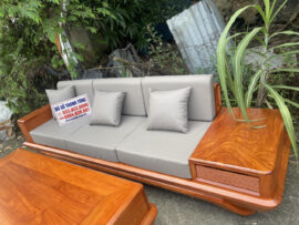 mẫu sofa gỗ hương đá hiện đại
