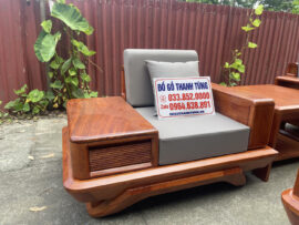 ghế đơn hiện đại thiết kế bệ tay có ngăn kéo