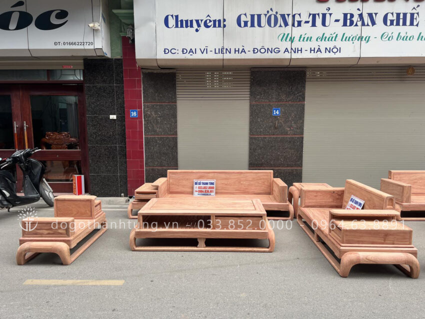 bản mộc của bộ sofa chân đùi gà gỗ hương