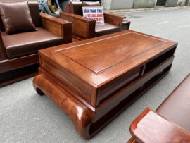 bàn trà gỗ hương đá chân đùi gà