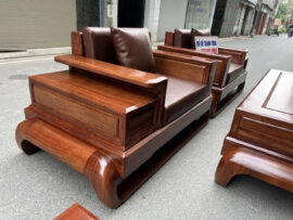 ghế đơn kèm đệm da