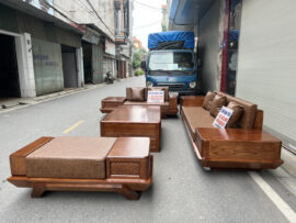 sofa gỗ sồi nga