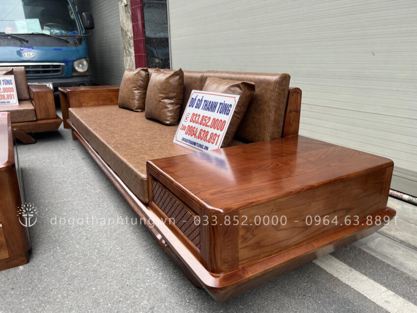 mẫu ghế chân vòm chéo bệ tay ngăn kéo