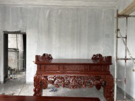 Sập thờ gỗ gụ mẫu mai điểu