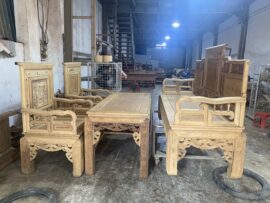 Bộ trường kỷ cung đình Huế Khi để khô.